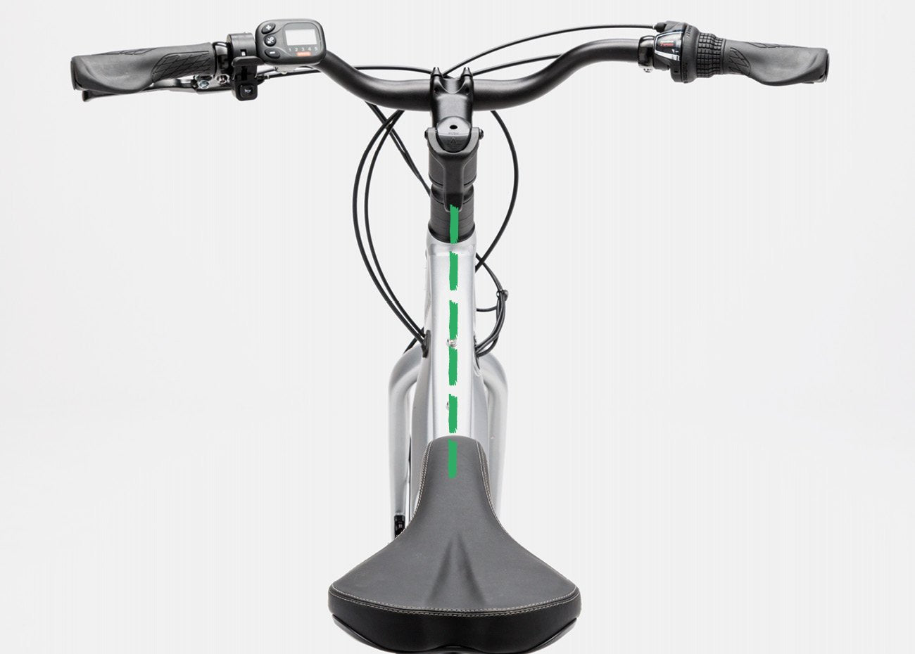 How to ensure the electric bike seat is straight