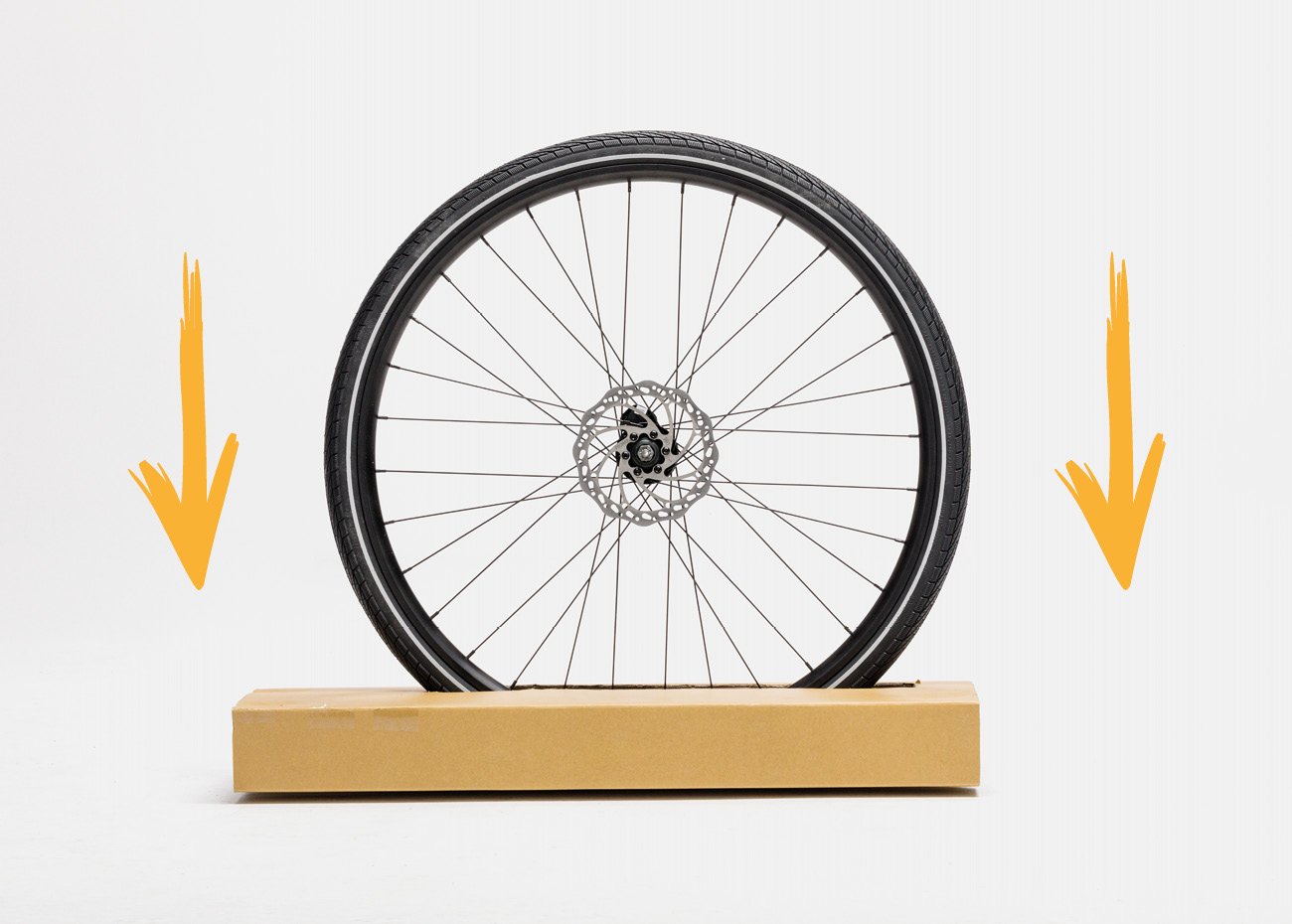 How to put on an electric bike front wheel