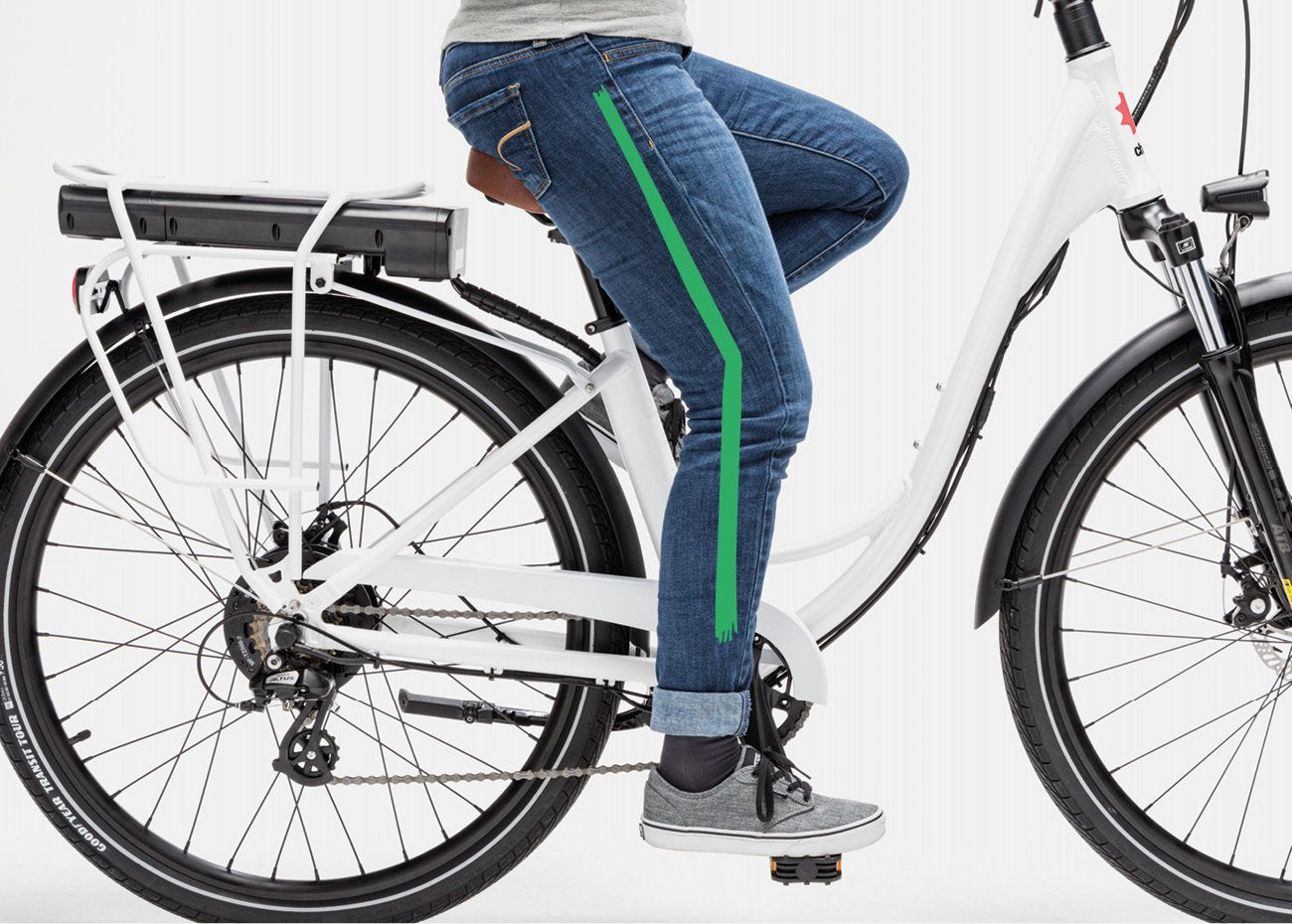 How to determine proper leg extension while riding your electric bike