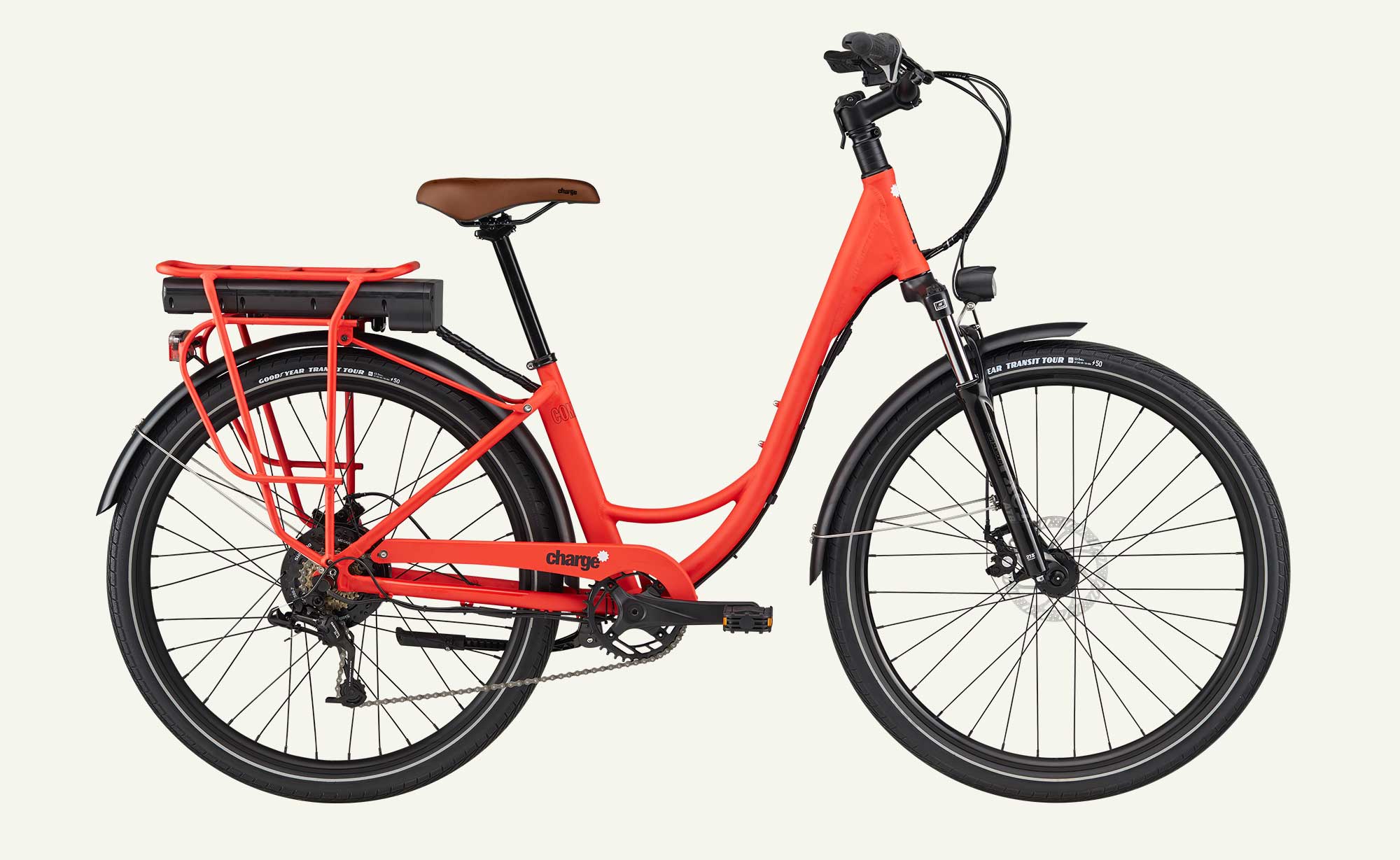 Charge Red Comfort Electric Bike